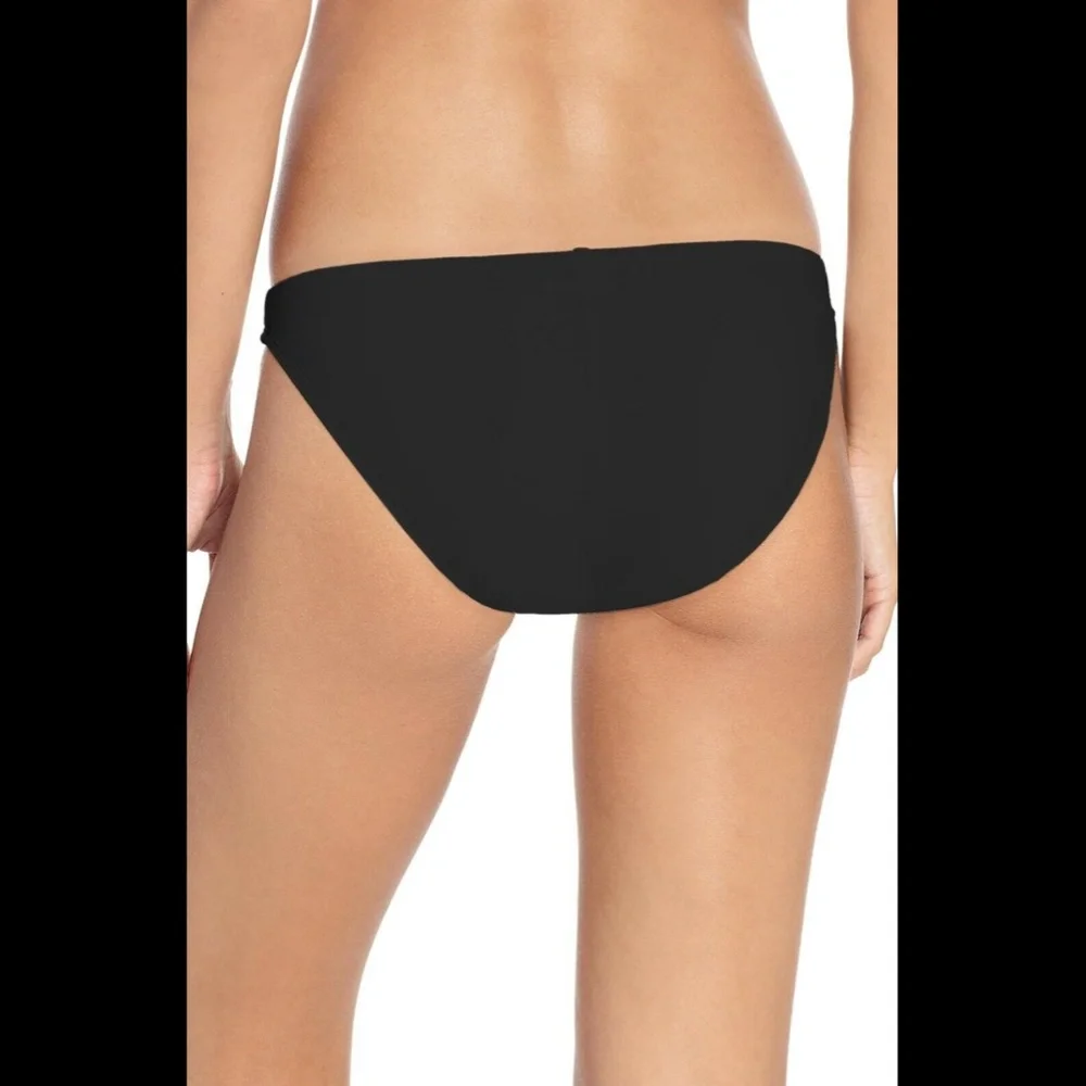 NEW $78 Robin Piccone Ava Bikini Bottoms‎ in Black [SZ Large ]